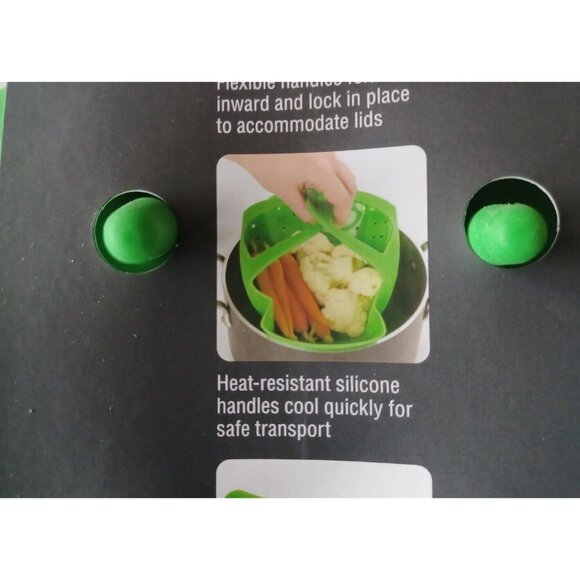 Green OXO Softworks Silicone Pressure Cooker Steamer Basket - Picture 5 of 7